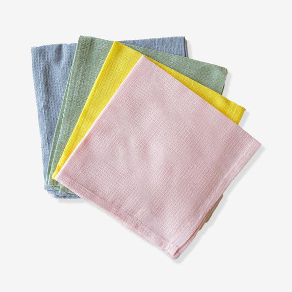 ROYAL HAIL Diamond Waffle Napkin  | 100% Cotton | 18 x 18 inch | Soft & Durable (Set of 4)