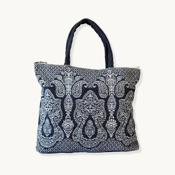 ROYAL HAIL Regal Filigree Tote Bag for Women Washable Shoulder Bag with Inner Pocket for Go-to Everyday Bag for Travel and Shopping Grocery