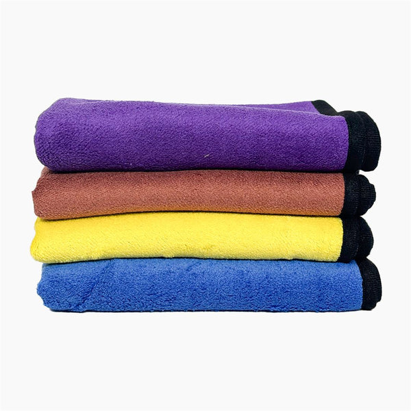 Micro fiber 600 GSM 40*60  Cloth for Car Cleaning and Detailing - Dual Sided, Extra Thick Plush   Towels Lint-Free Assorted  Set of 4