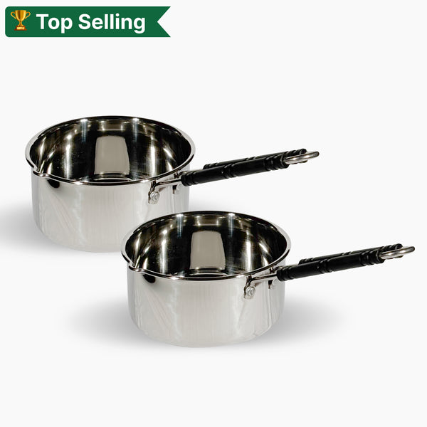 Stainless Steel Milk Pan | Sauce Pan Milk Pan - Induction Base, Milk Boiler Cookware with Handle