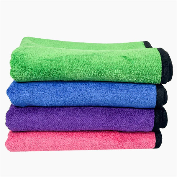 Micro fiber 600 GSM 40*60  Cloth for Car Cleaning and Detailing - Dual Sided, Extra Thick Plush   Towels Lint-Free Assorted  Set of 4