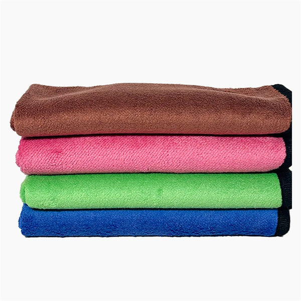 Micro fiber 500 GSM 30*40  Cloth for Car Cleaning and Detailing - Dual Sided, Extra Thick Plush   Towels Lint-Free Assorted  Set of 4