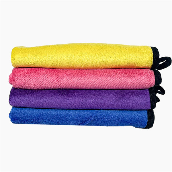 Micro fiber 500 GSM 30*40  Cloth for Car Cleaning and Detailing - Dual Sided, Extra Thick Plush   Towels Lint-Free Assorted  Set of 4