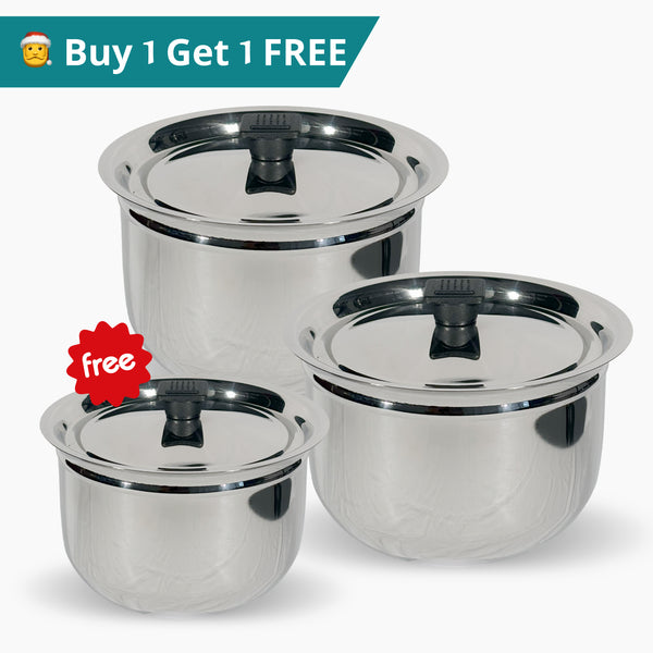 Stainless Steel Ring Handi 3.5 L with 2.2 L Ring Handi + free 1.5L